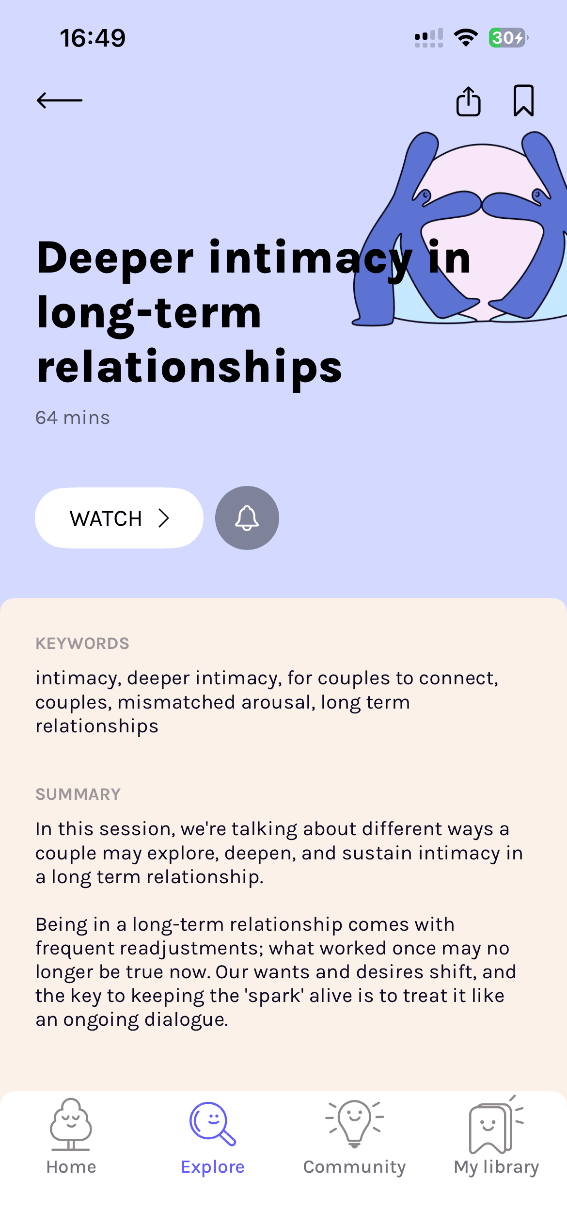 Deeper intimacy in long-term relationships