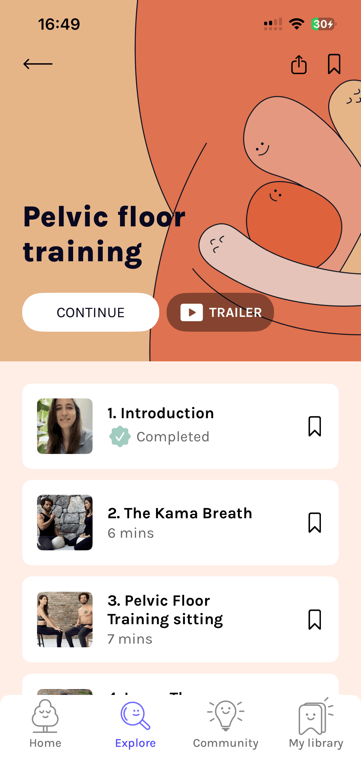 Pelvic floor training